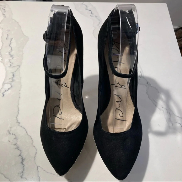 KATE & ME Sz 9.5 Suede Pony Hair Zebra Accents On  Heel and Platform Heels - Picture 2 of 10